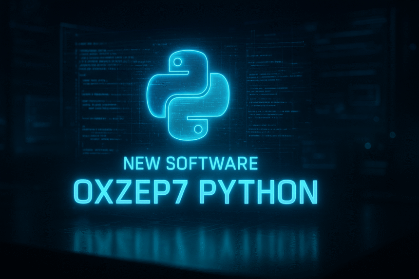New Software Oxzep7 Python